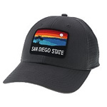 San Diego State Sunset Snapback Cap - Charcoal