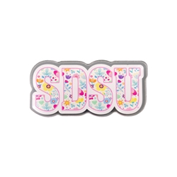 Acrylic Magnet SDSU With Floral Print