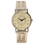 Mens Wristwatch - 18K Gold Plated Band. Swiss Movt. 35AG-G