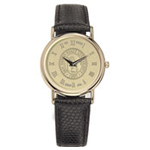 Mens Wristwatch - Leather Band. Swiss Movt. 35-G