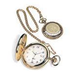 Pocket Watch - Gold Plated. Swiss Movt. 26NB-G