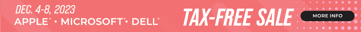 Tax-free Sale December 4th-8th 2023