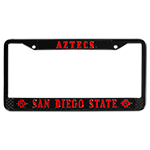 Aztecs License Plate Frame-Black