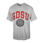 SDSU Aztec Calendar Tee-Gray