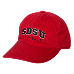 SDSU Football Adjustable Cap-Red