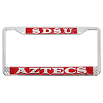 SDSU Aztecs License Plate Frame-Chrome/Red