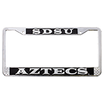SDSU Aztecs License Plate Frame-Chrome/Black