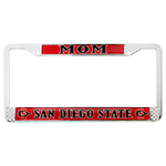 Mom License Plate Frame-Chrome