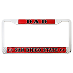 Dad License Plate Frame-Chrome