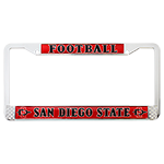 Football License Plate Frame-Chrome