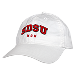 Arched SDSU Mom Adjustable Cap-White