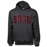 SDSU Aztecs Twill Pullover Sweatshirt-Charcoal