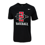 Nike SD Spear Baseball Tee-Black