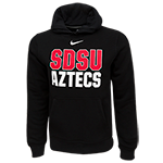 Nike SDSU Aztecs Hood Sweatshirt-Black