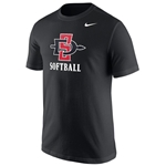 SD Spear Softball Tee-Black