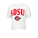 Women's SDSU Crop Tee-White