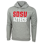 Nike SDSU Aztecs Hood Sweatshirt-Gray