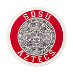 Aztec Calendar Stone Coaster-Red