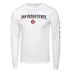 San Diego State Long Sleeve Tee-White