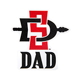 SD Spear Dad Decal-Red/Black