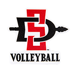 SD Spear Volleyball Decal-Red/Black