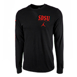 Nike Jordan SDSU Basketball Dri-Fit Cotton Long Sleeve - Black