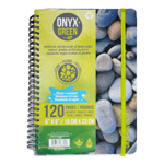 Onyx and Green 6x9 Journal, Stone Paper