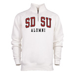 SDSU Alumni 1/4 Zip Sweatshirt - White