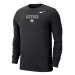 Nike Long Sleeve Dri-Fit Cotton Team Issue Tee Dotted Aztecs O/ SDI - Black