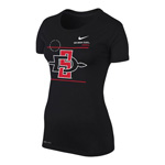 2021 Women's Nike Sideline SDSU Aztecs Dri-Fit Legend Tee - Black