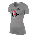 2021 Women's Nike Sideline SDSU Aztecs Dri-Fit Legend Tee - Gray