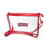 Capri Designs Large Crossbody - SDSU Arched - Red