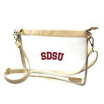 Capri Designs Large Crossbody - SDSU Arched - Tan