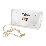 Capri Designs Clear Envelope Gold Chain - Aztecs in Black