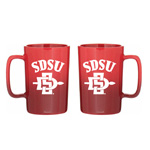 14 Oz Ombre Mug SDSU Over SDI - Red