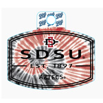 SDSU Over Aztecs Tie Dye Decal