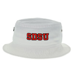 SDSU Relaxed Twill Bucket Cap - White