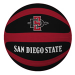 Basketball With San Diego State SD Interlock - Red Black