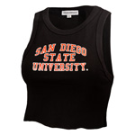 Cropped Tank San Diego State University - Black