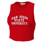 Cropped Tank San Diego State University - Red