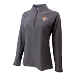 Women's Peter Millar Melange Perth 1/4 Zip SD Interlock - Charcoal