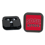 Campus Earbuds Black - Arched SDSU Over Aztecs