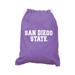 San Diego State Cotton Drawstring - Lavender/White