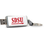OTM USB 2.0 Keychain Flashdrive White 32 GB - Red SDSU Over Spear