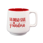 12 OZ Matte Mug San Diego State Over Heart Over Grandma