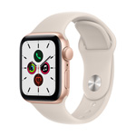 Apple Watch SE GPS, 40mm Gold Aluminum Case with Starlight Sport Band