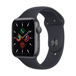 Apple Watch SE GPS, 44mm Space Gray Aluminum Case with Midnight Sport Band