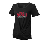 Women's Twist Front Tee SDU Mom - Black