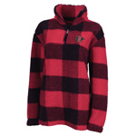 Buffalo Plaid Sherpa 1/4 Zip SDI - Red Black