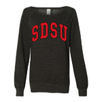Women's SDSU Crew - Charcoal